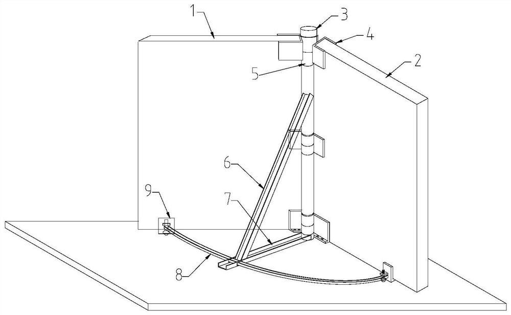 Fabricated wall body included angle adjusting device and construction method thereof