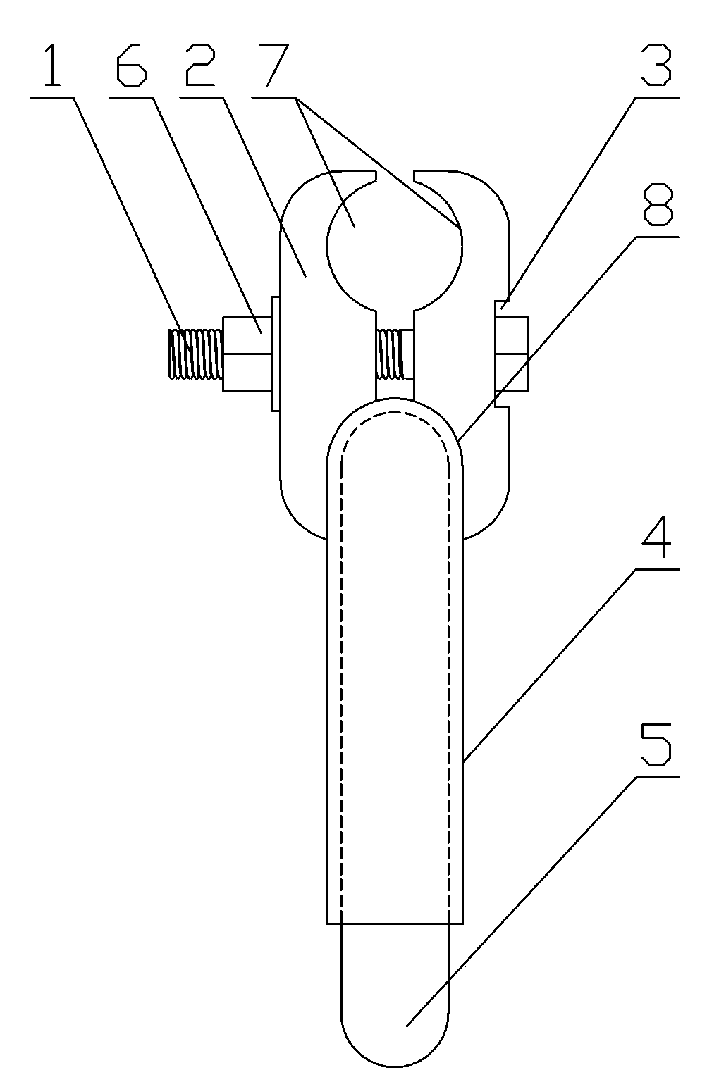 Fixed-type grounding hook device