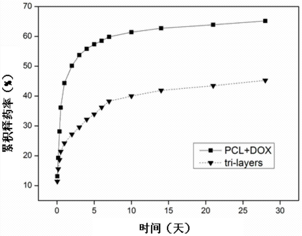 A kind of GTR/GBR composite diaphragm loaded with doxycycline hydrochloride and preparation method thereof