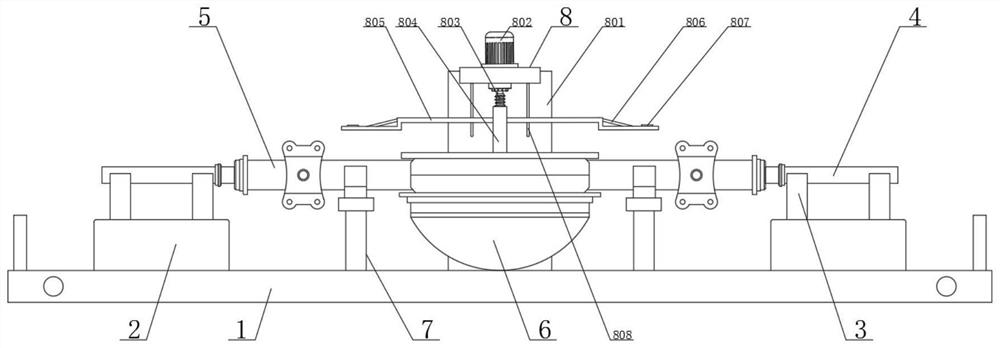 Heavy-duty car axle housing shaping and measuring device for stamping and welding