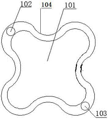 Three-chamber negative pressure wound irrigation and drainage tube