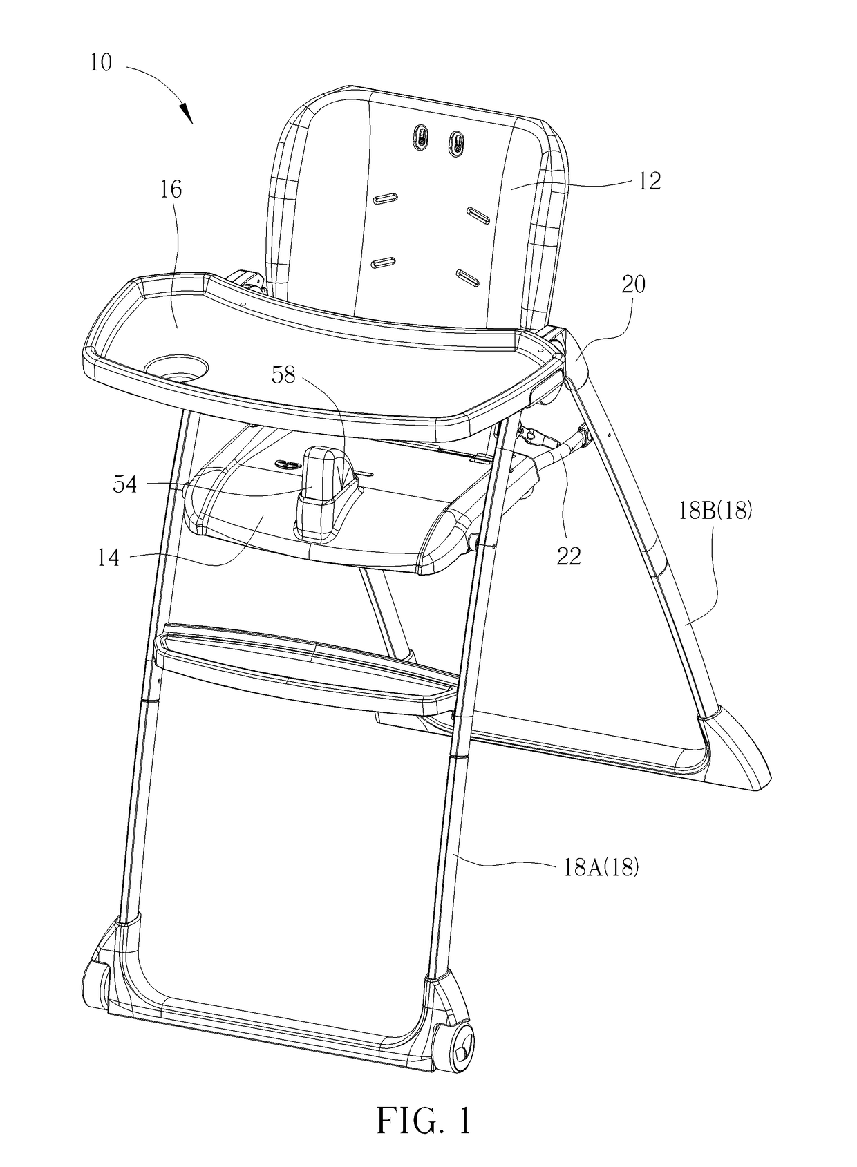 Joint mechanism and child high chair thereof