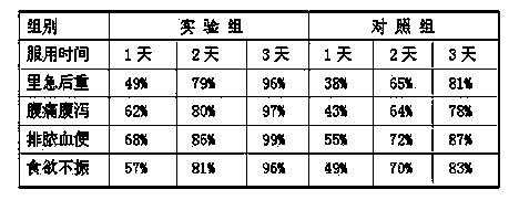 Traditional Chinese medicine composition for treating dysentery and preparation method thereof