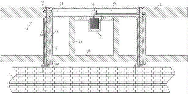 Bridge with lifting guard bars