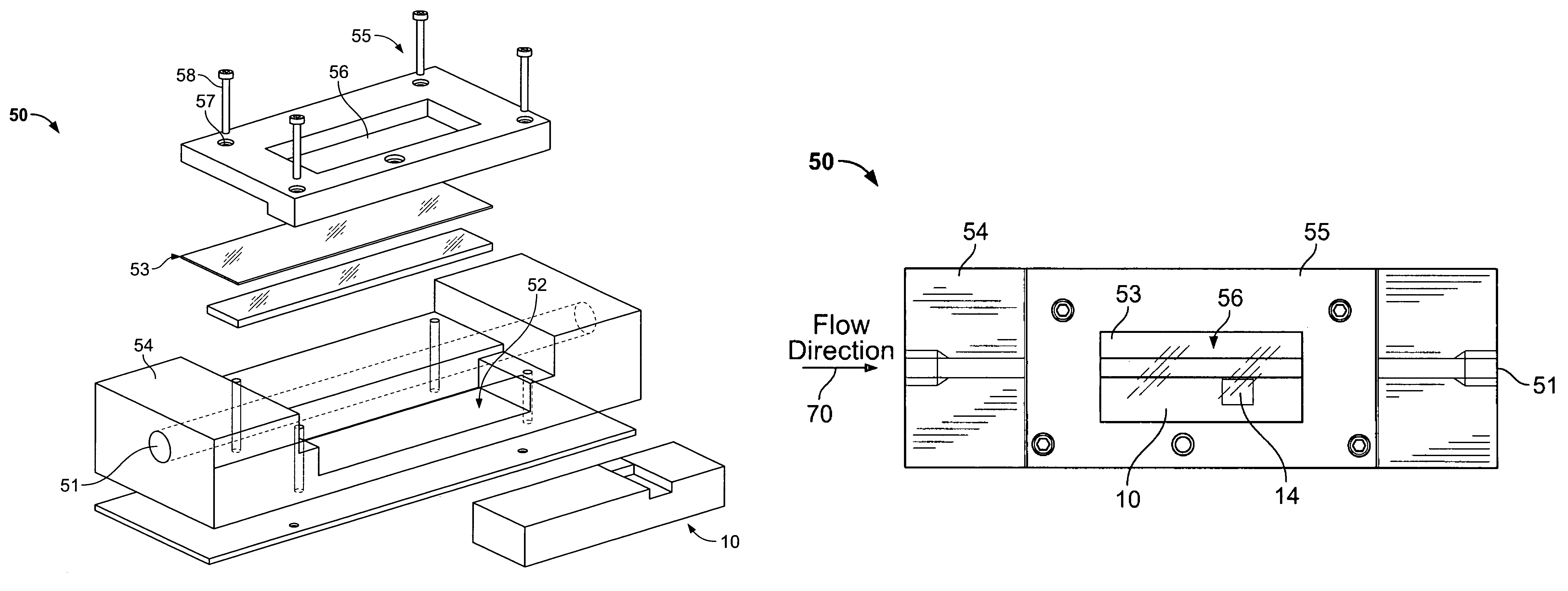 Flow-through apparatus for microscopic investigation of dissolution of pharmaceutical solids
