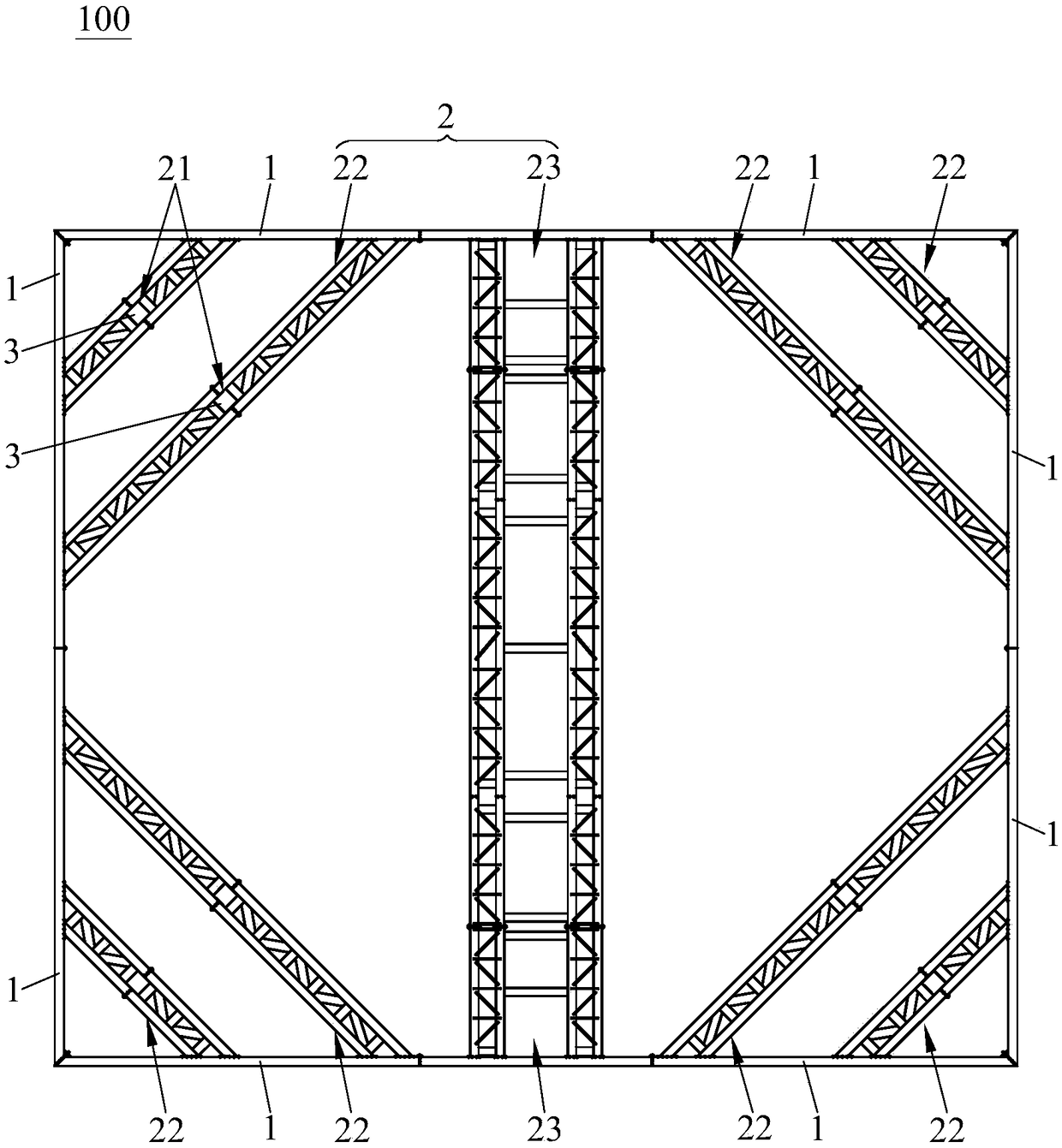Movable foundation pit internal supporting system and foundation pit construction method