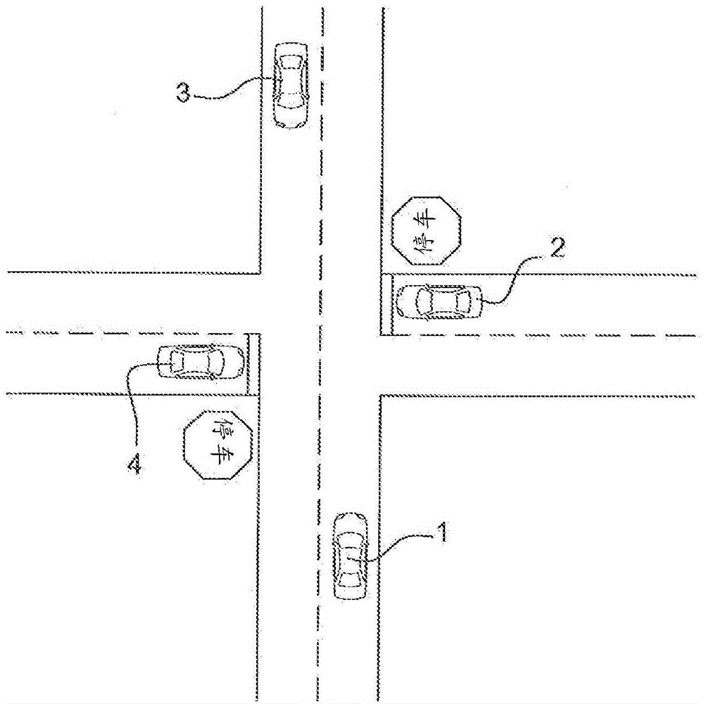 Method for assessing the risk of collision at an intersection