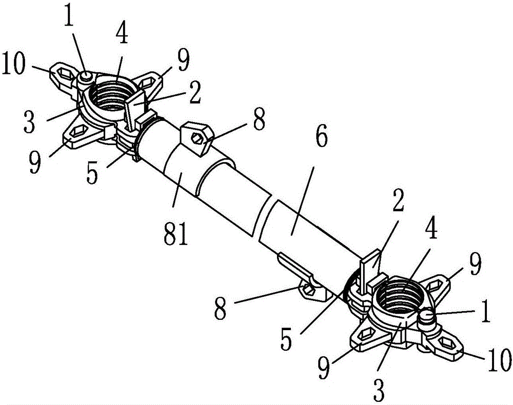 Multi-interface transverse pull rod, simple transverse pull rod, slant bracing rod and tower frame