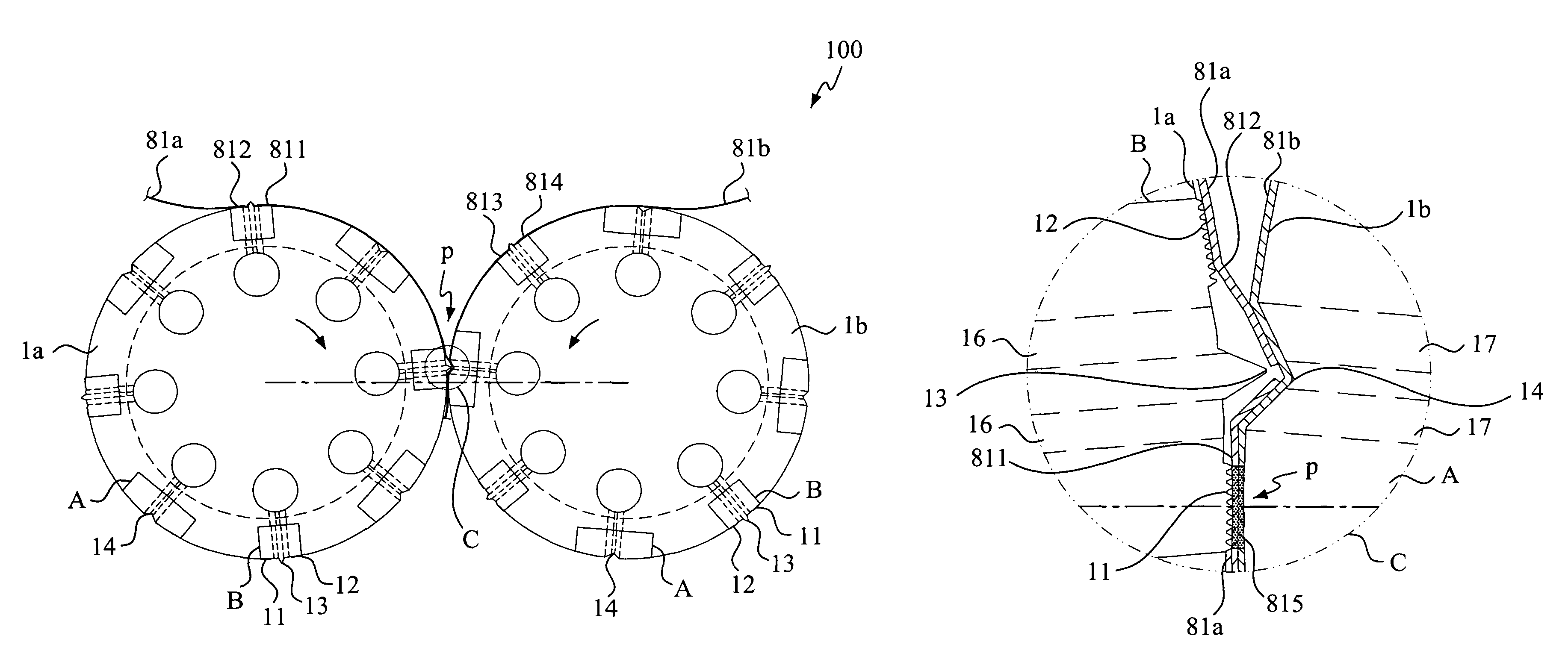 Mechanism and method for bonding paper sheets on interfolding machine