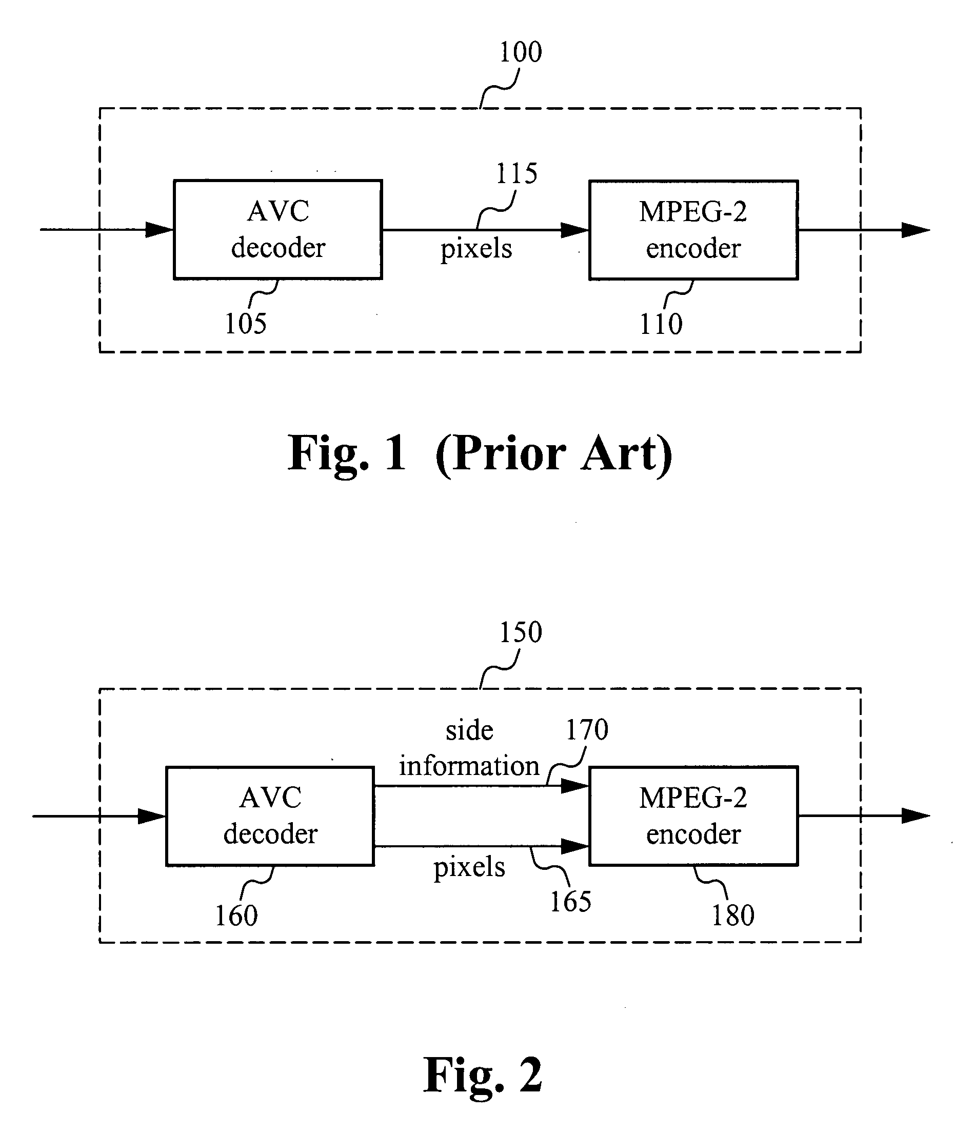 System for and method of transcoding video sequences from a first format to a second format