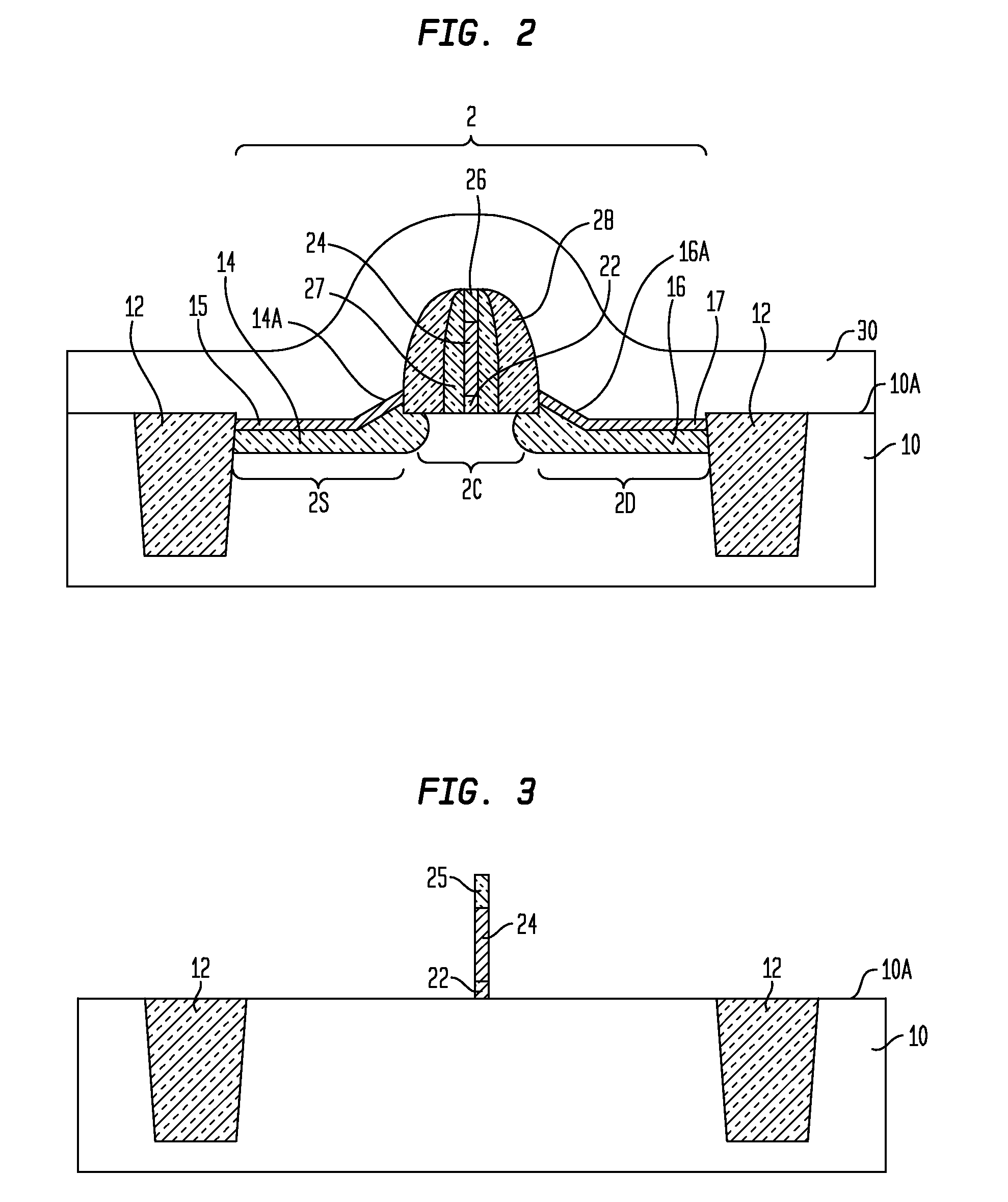 MOSFETs comprising source/drain regions with slanted upper surfaces, and method for fabricating the same
