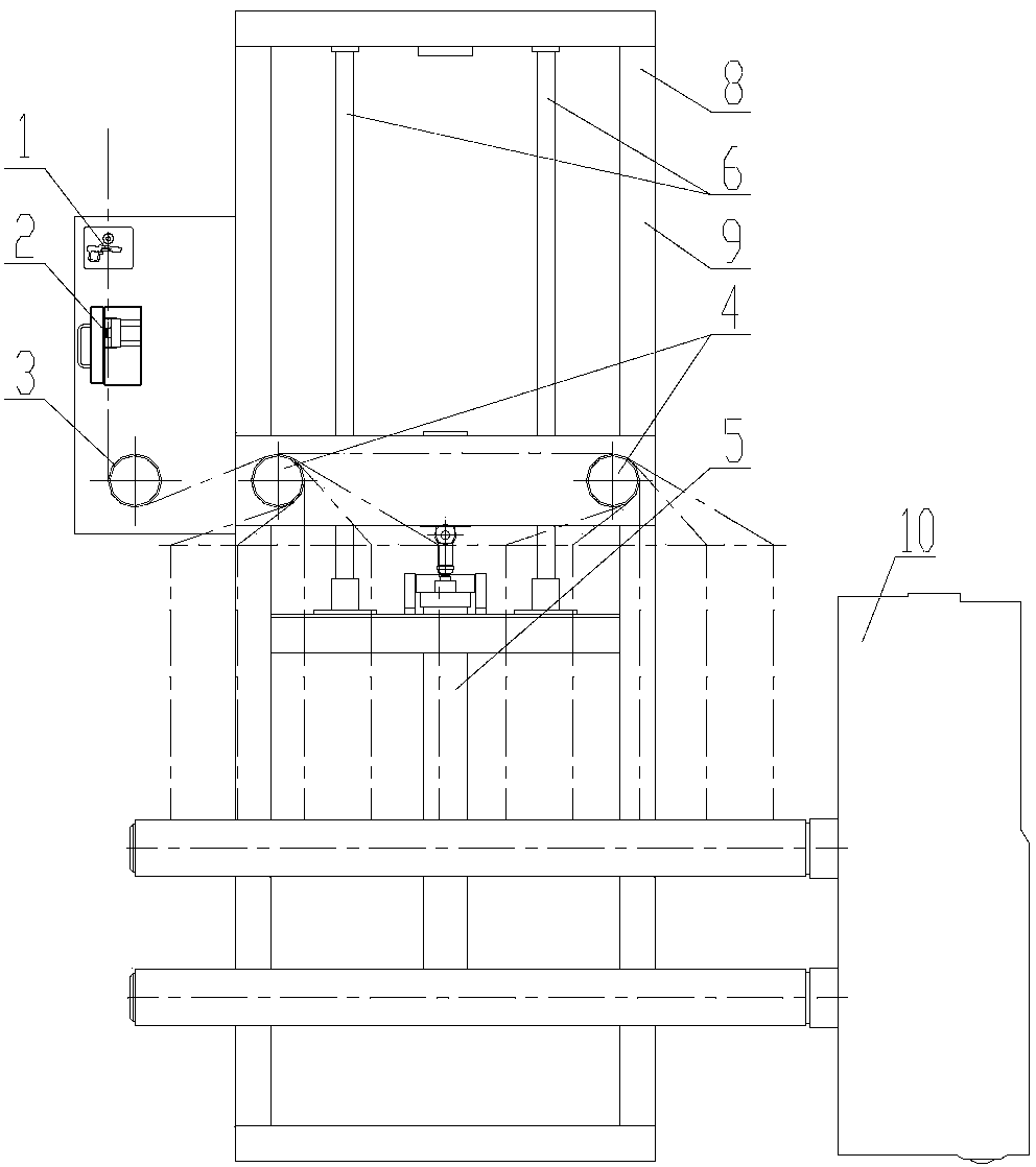 Filament POY (Pre-Oriented Yarn) drafting and winding device