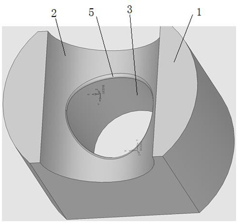 Internal intersecting line fillet machining method