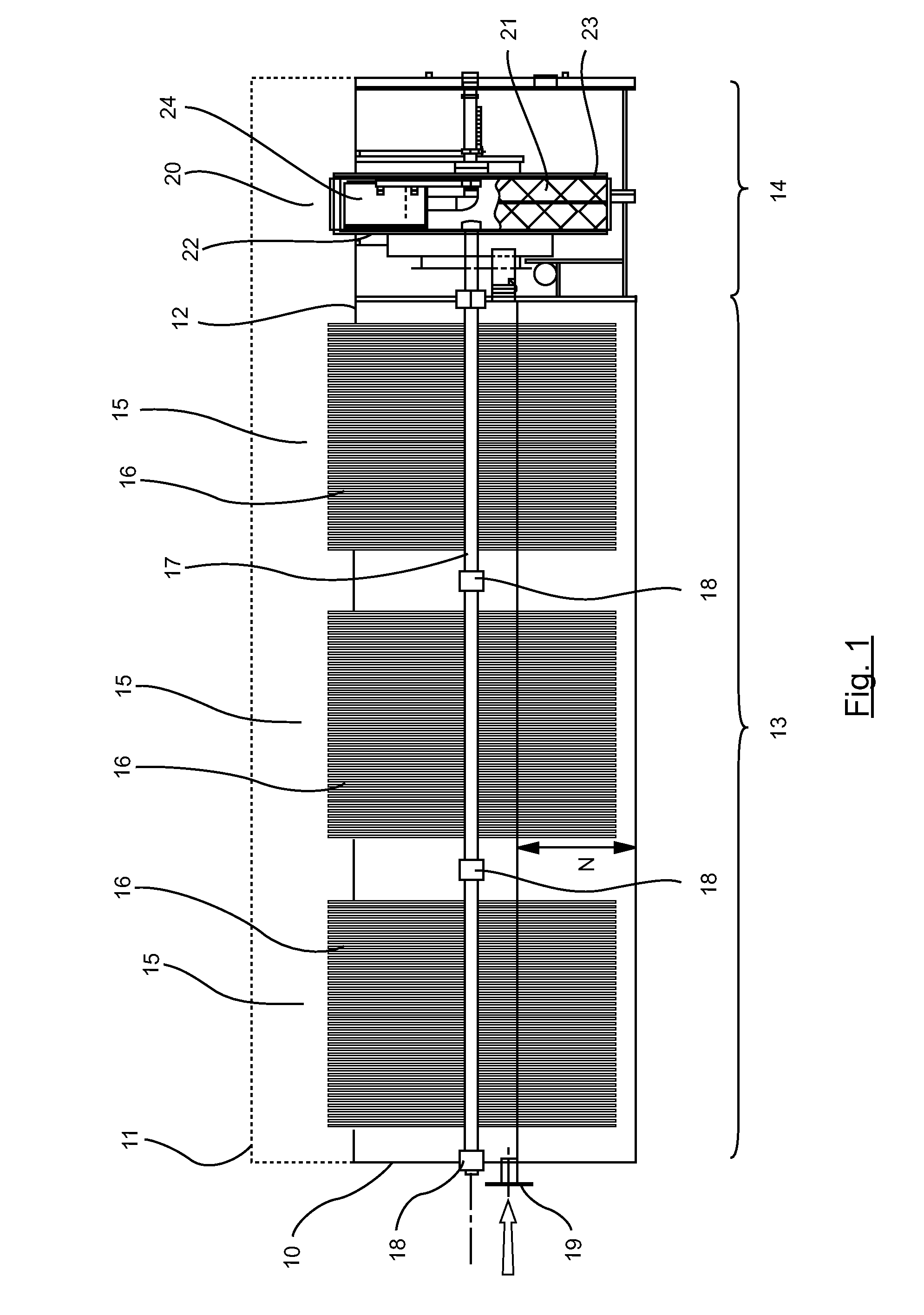 Device for Treating Water Comprising a Solid Filter Drum