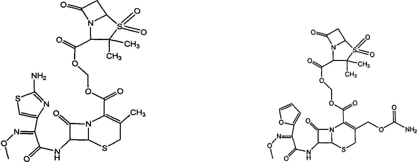 Sulphur butyl ether-beta-schardinger dextrin inclusion compound of cephalosporin sulbactam ester