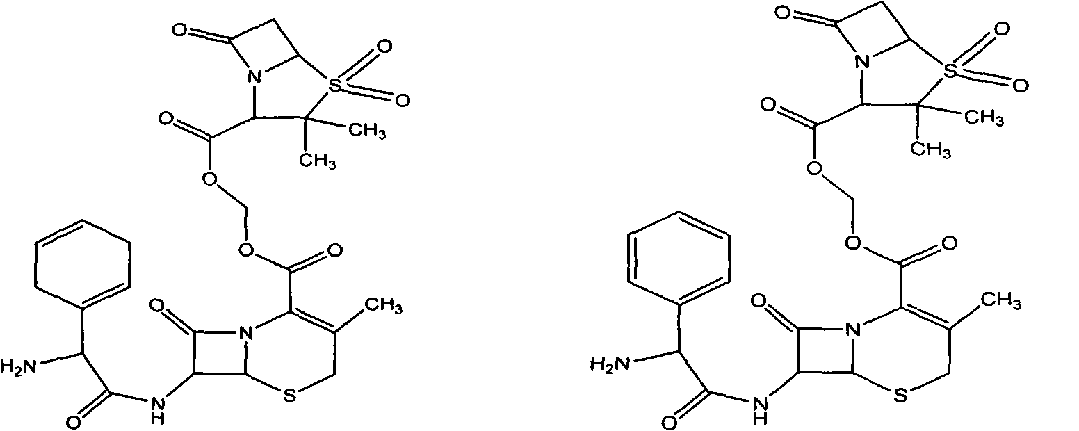 Sulphur butyl ether-beta-schardinger dextrin inclusion compound of cephalosporin sulbactam ester