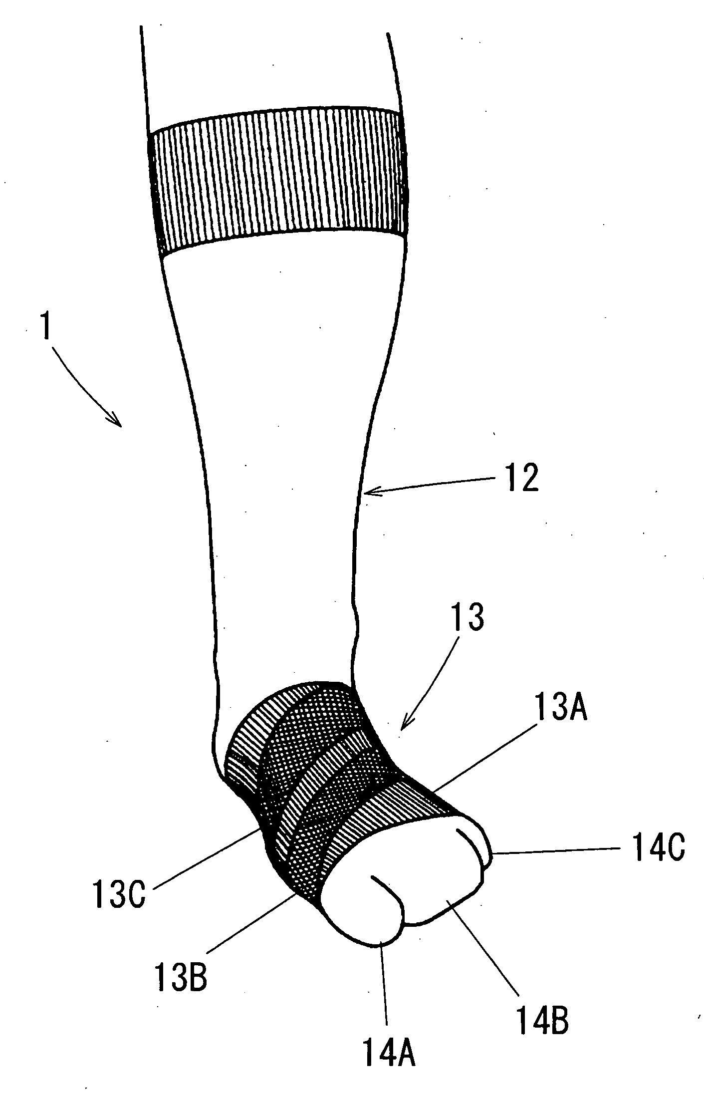 Corrective socks featuring elastic bands and reinforcing bands to correct hallux valgus and digitus quintus varus