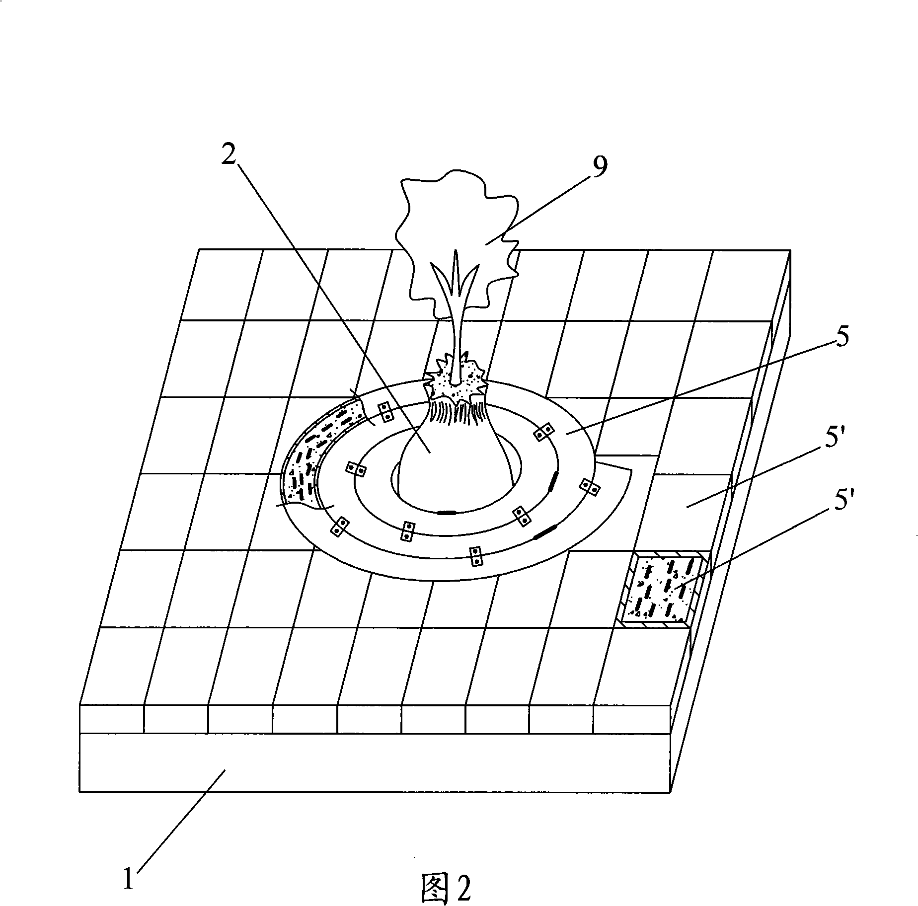 Roof planting greening structure