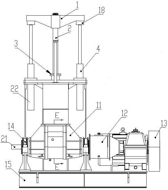 Double hydraulic internal mixer
