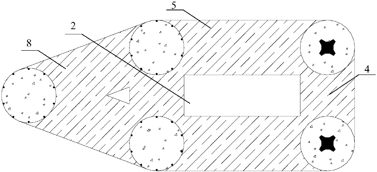 Accumulated landslide-micro anti-slide pile combined structure based on cooperative working principle