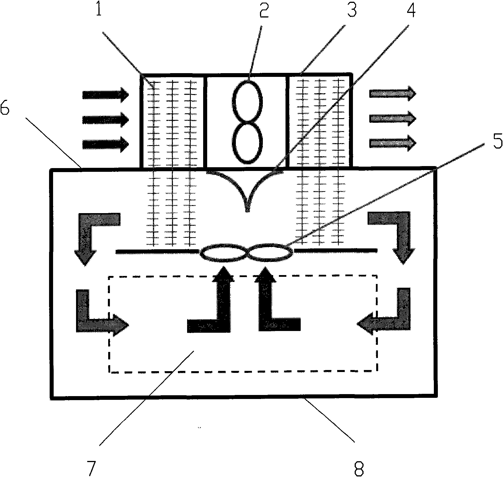 Cooler of heat pipe type wind generating set