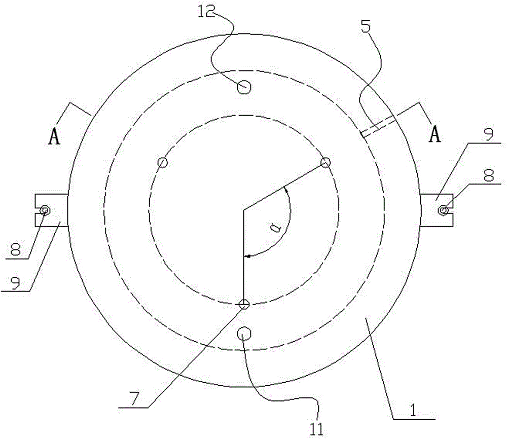 Forming die of outdoor mutual inductor, and casting fixing and sealing method of outdoor mutual inductor