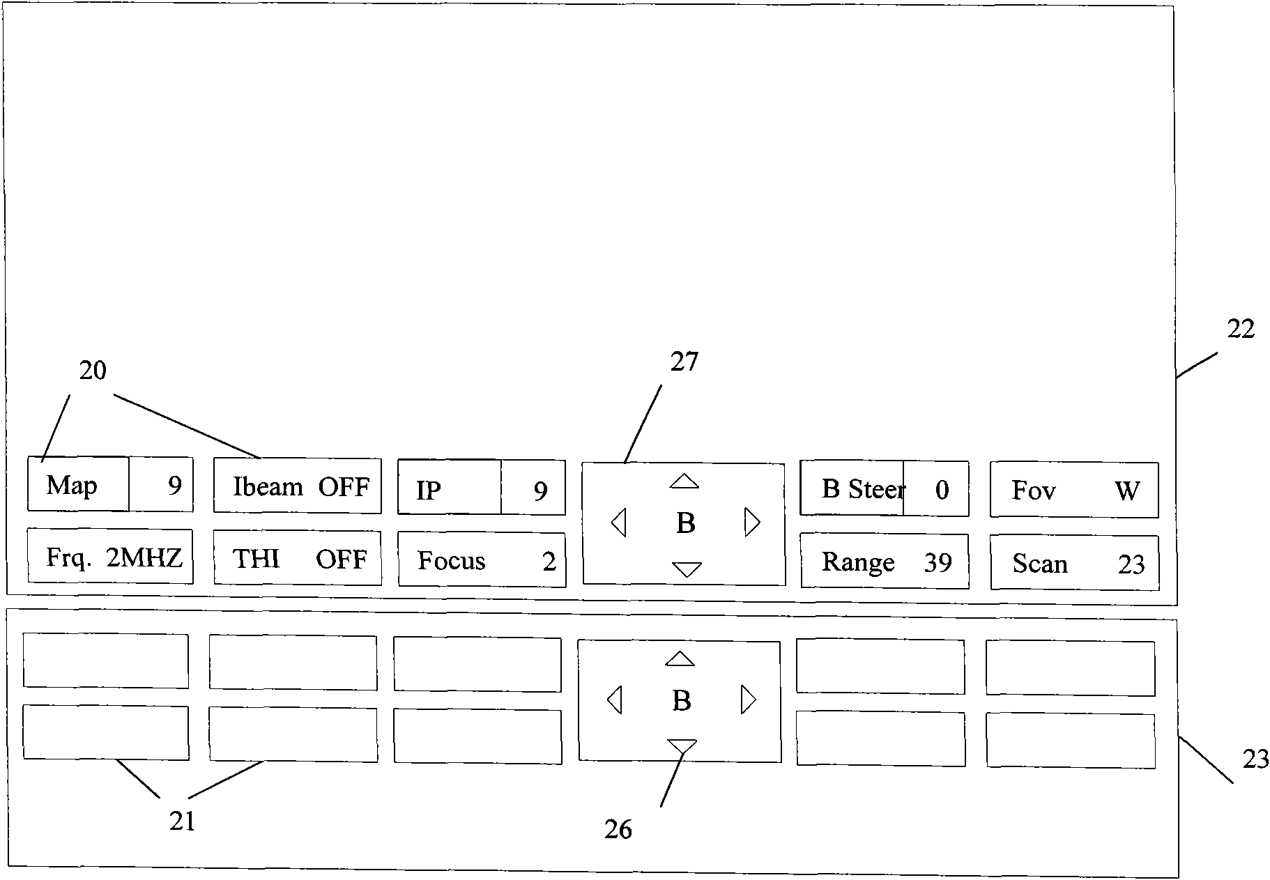 Medical device soft keypad parameter adjustment method and system