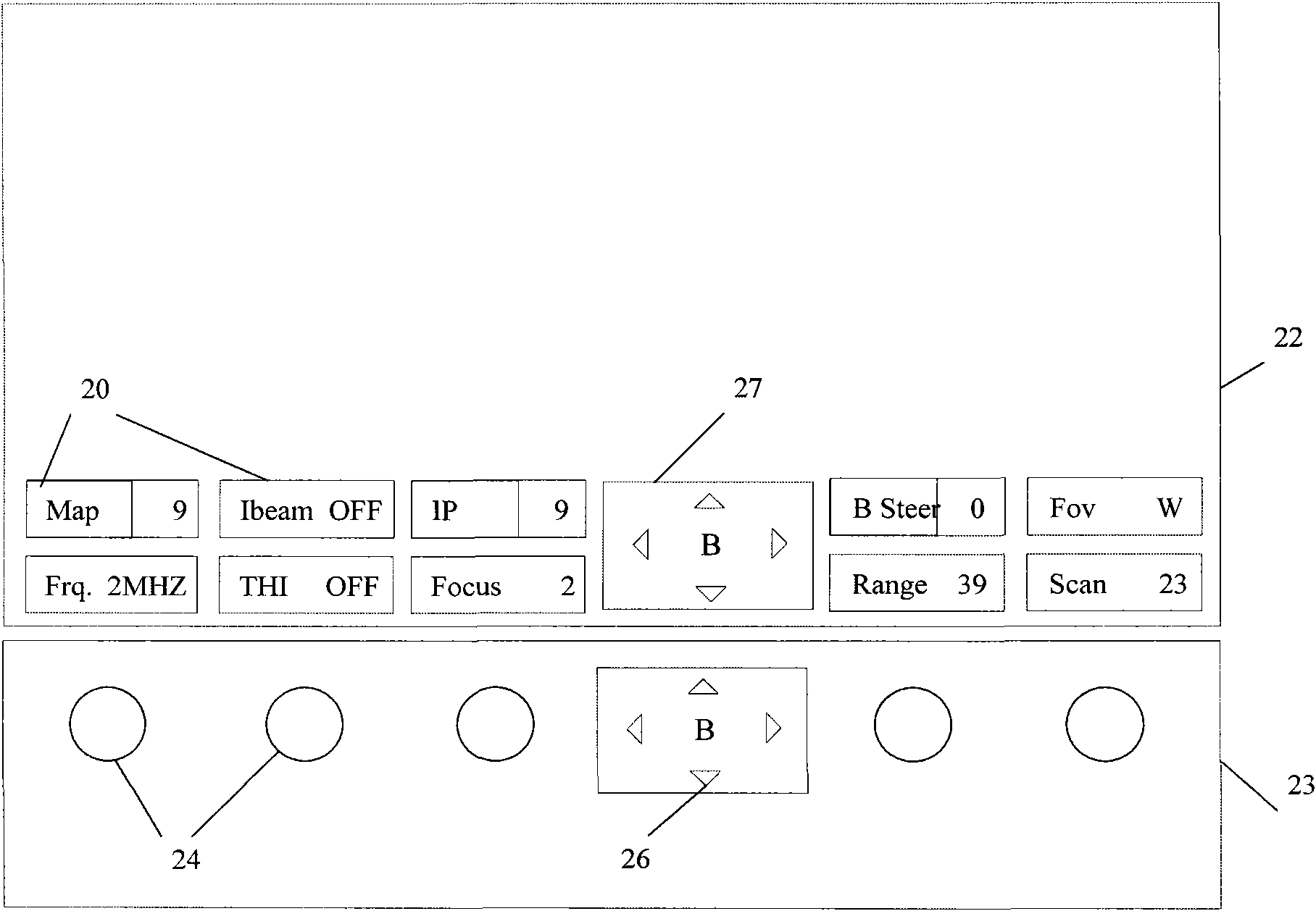 Medical device soft keypad parameter adjustment method and system