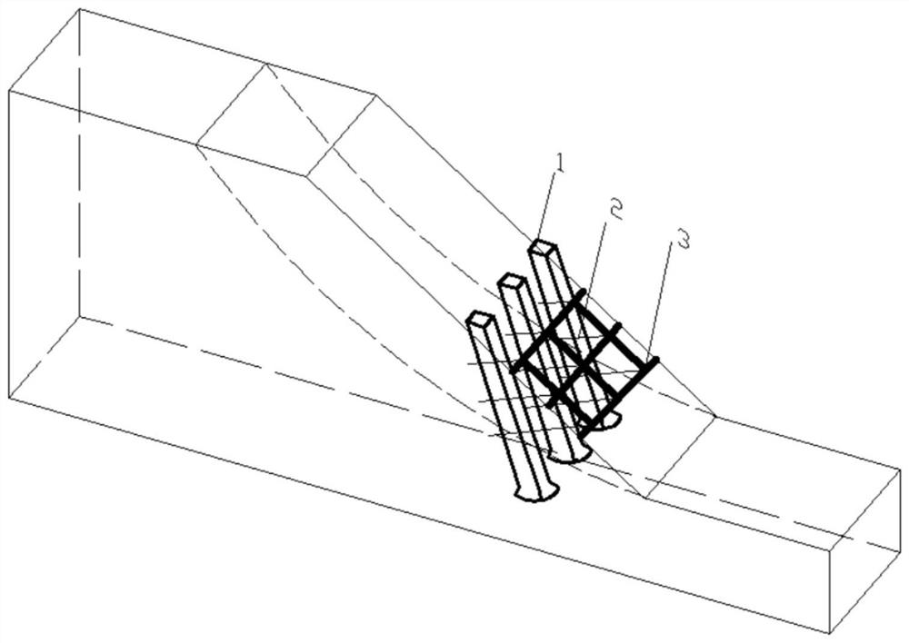 Landslide support system based on inclined anti-slide piles, landslide thrust calculation method, inclination angle optimization method and construction method