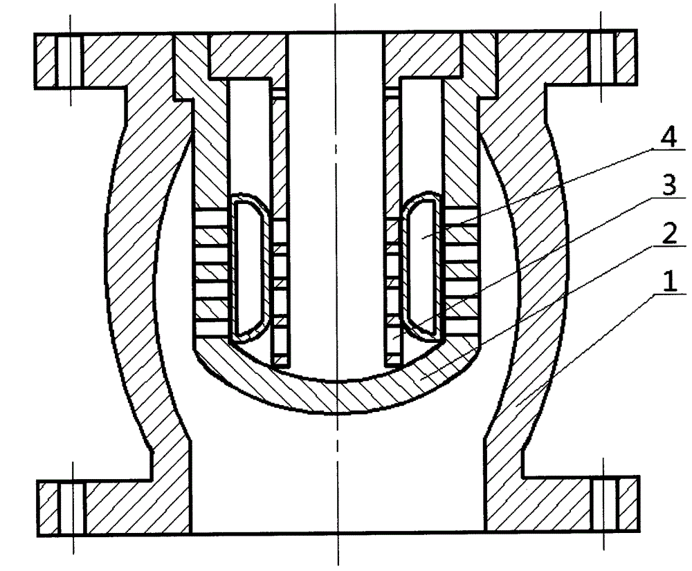 Annular float valve core type drain valve