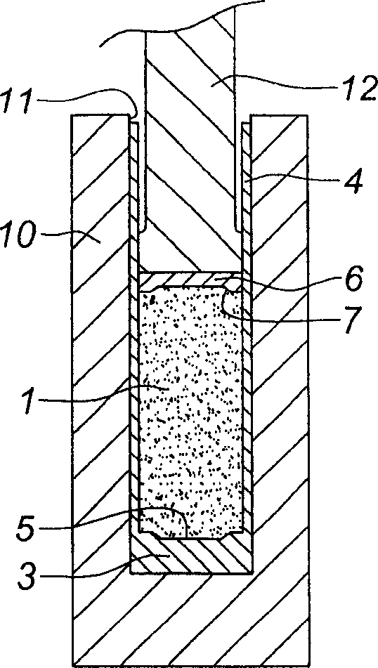 Method for working a metal slug, sleeve for implementing the method and sleeve and lid assembly for implementing the method