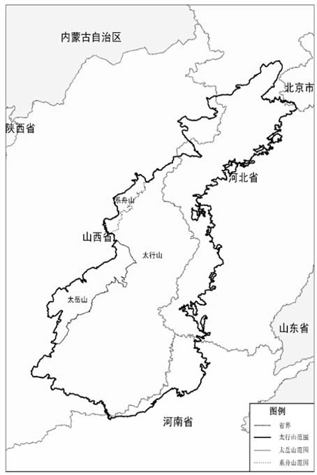 Mountain range delimiting method and system