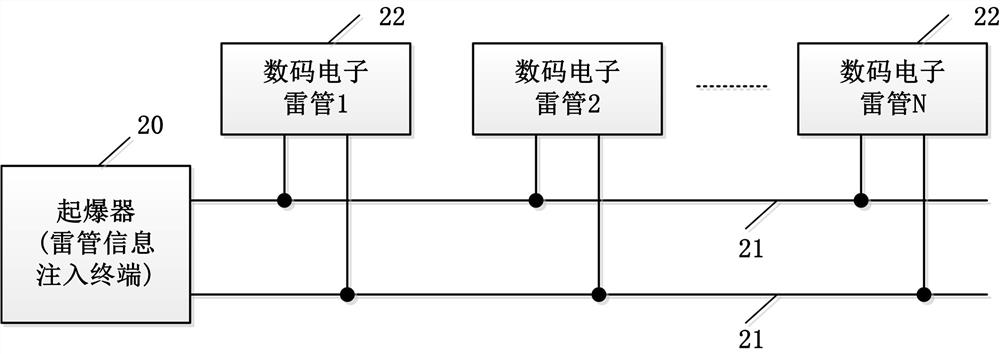 Digital electronic detonator chip and control method based on two-wire bus