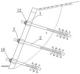 Recoverable assembling framework and sawtooth anchor rod structure and construction method