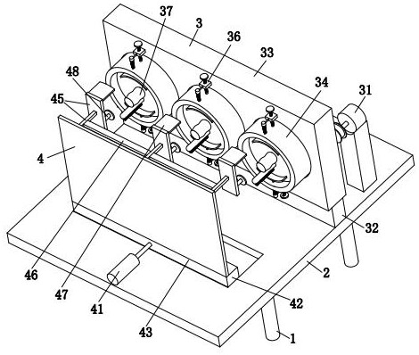 A finishing device for making the air outlet panel of a cylindrical air purifier