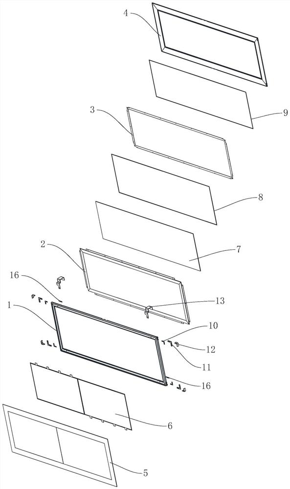 Module structure of large semi-transparent display device
