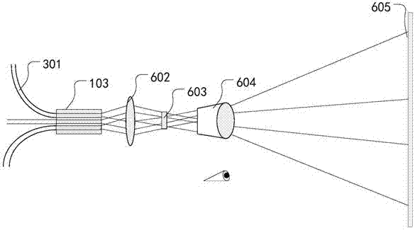 Device and method for inhibiting laser speckles and laser display projection system
