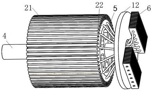 Outer rotor motor cooling structure