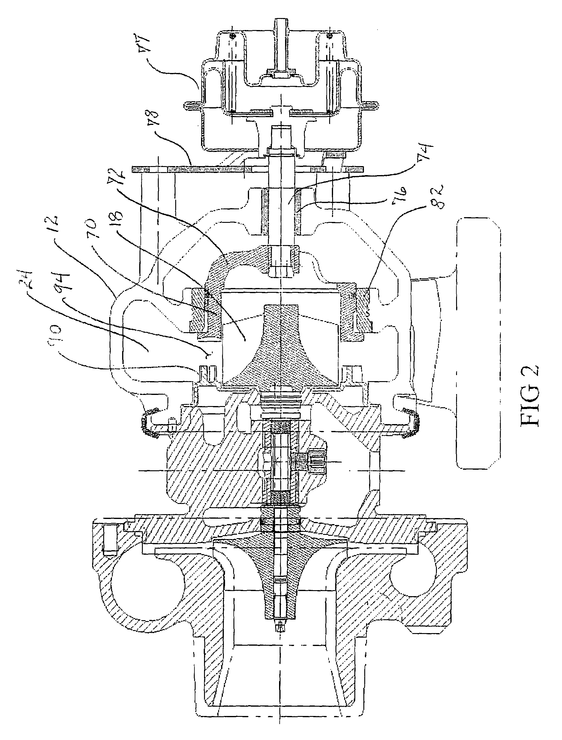 Variable geometry turbocharger with sliding piston
