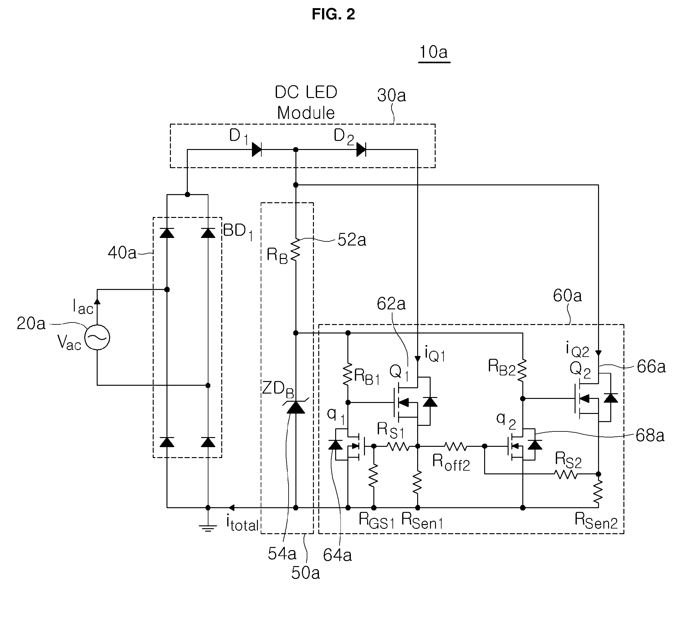 Apparatus for controlling the operation of an led, and method for controlling drive current thereof