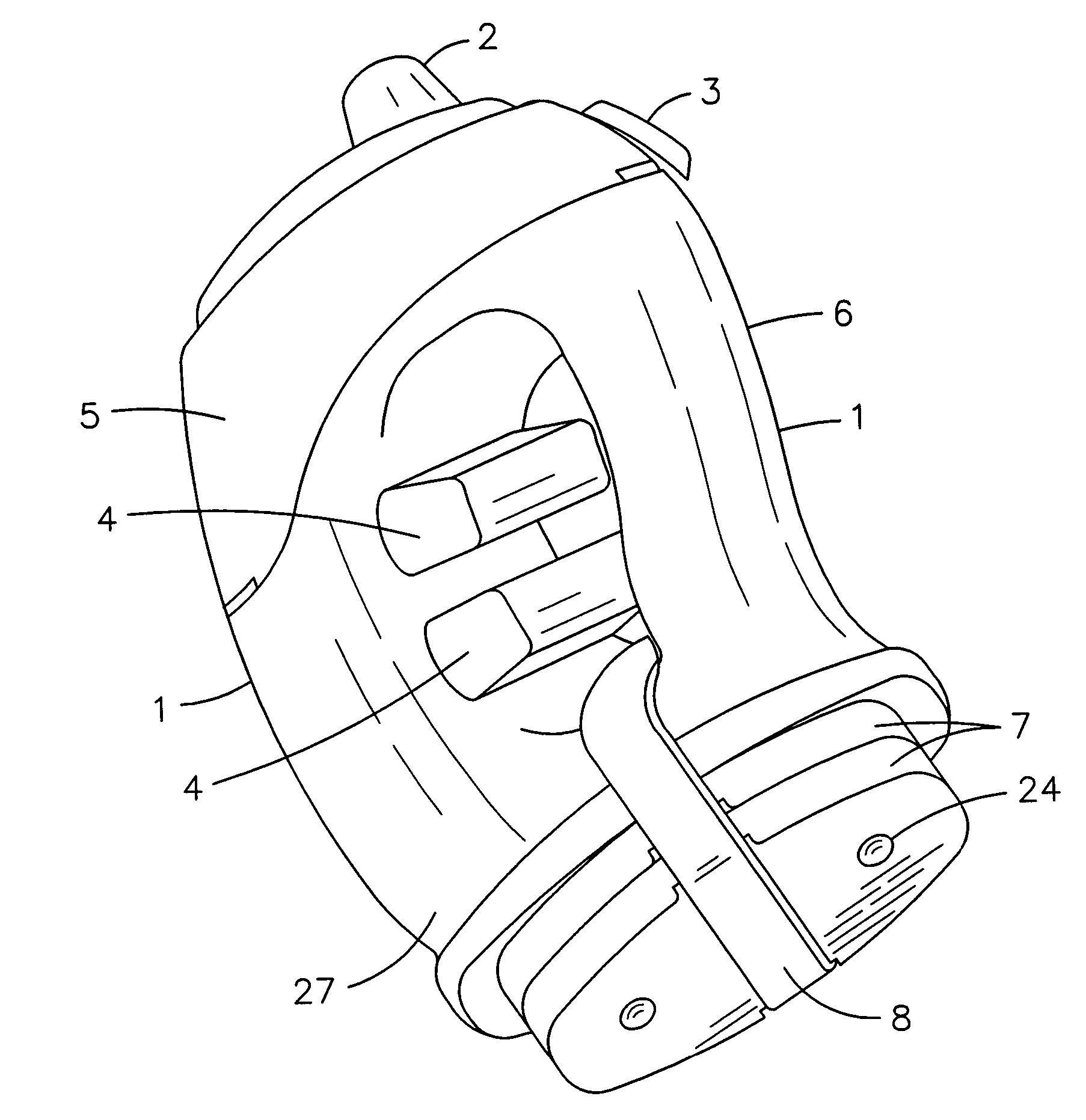 Hand-held drinking container