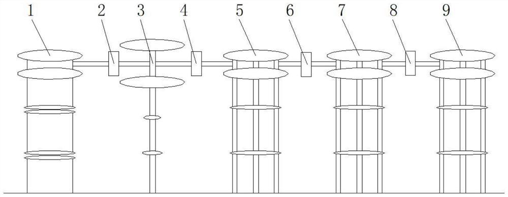 Direct-current cable withstand voltage test device, discharge method and withstand voltage test method