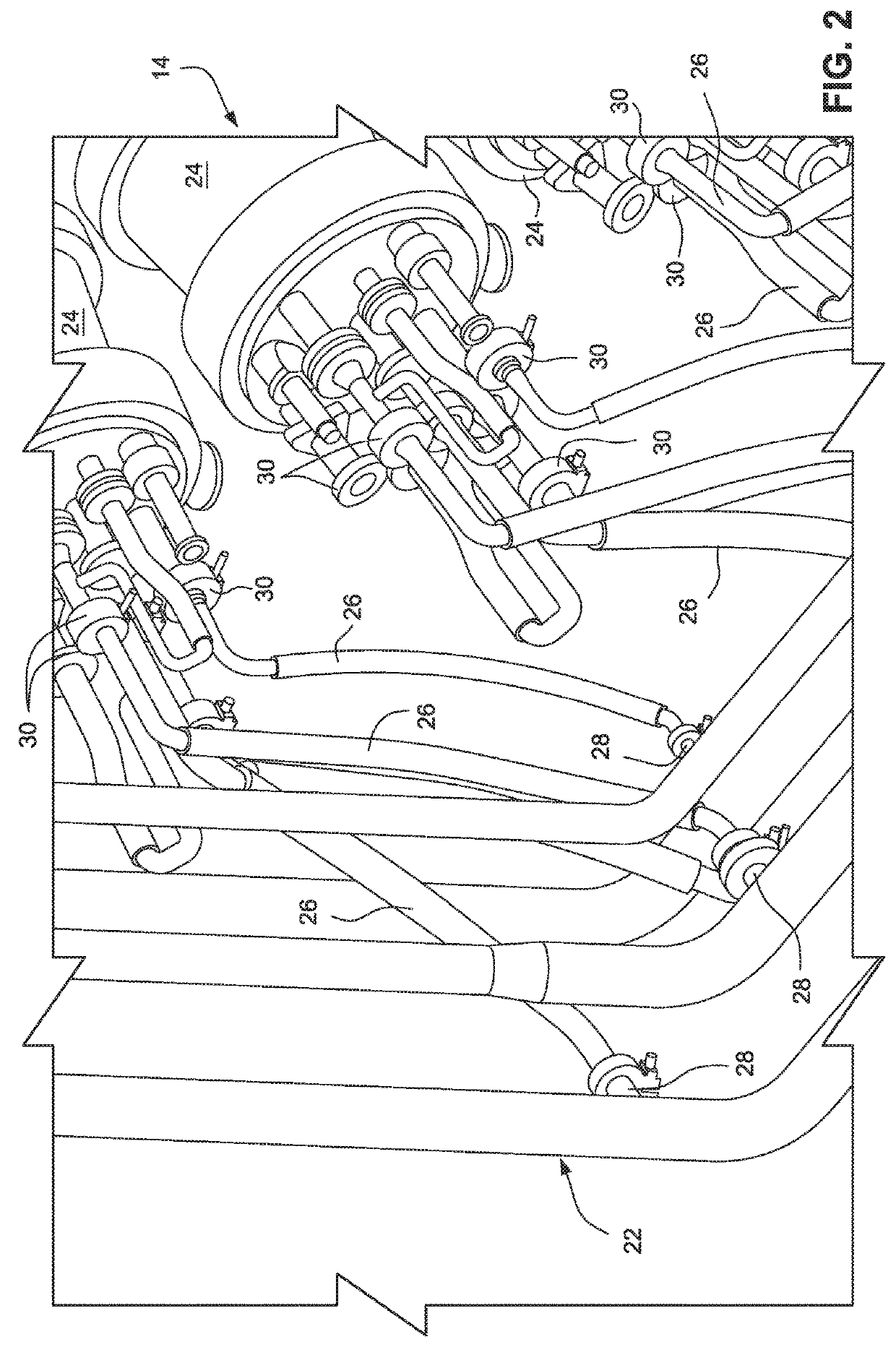 Rotatable and adjustable hose for gas turbine