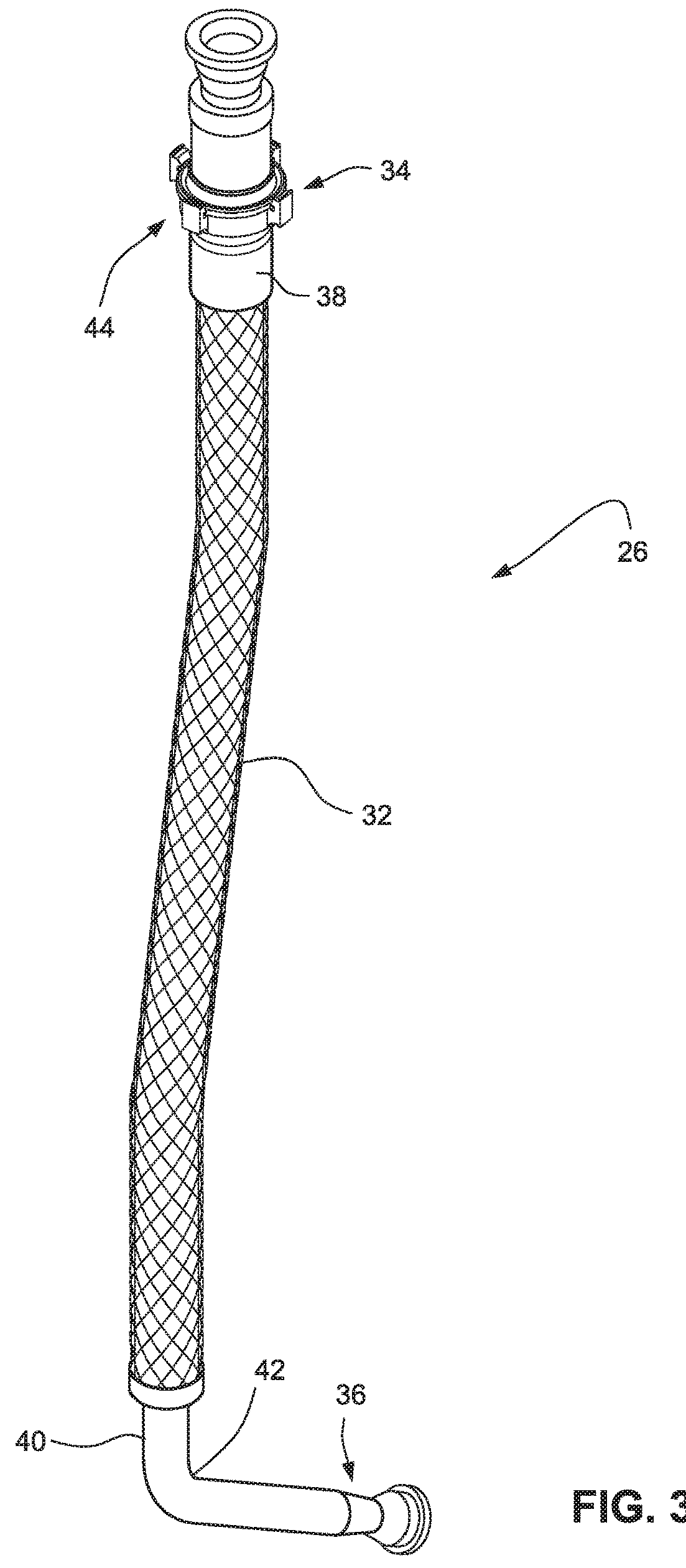 Rotatable and adjustable hose for gas turbine