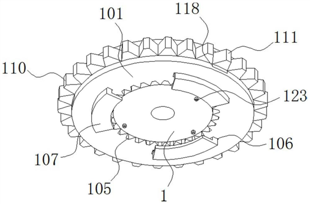 Combined transmission gear convenient to disassemble and assemble