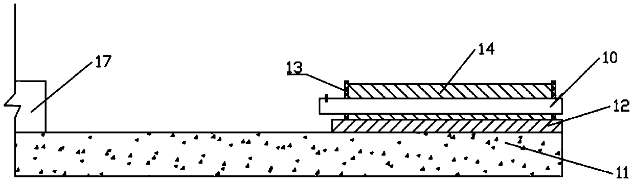 Water pipe one-time pouring molding template and molding method