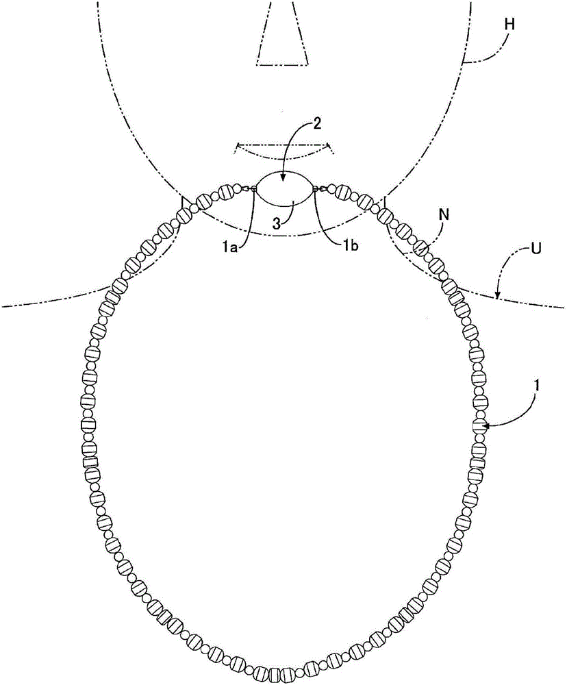 Ring diameter variator for ring-shaped accessory