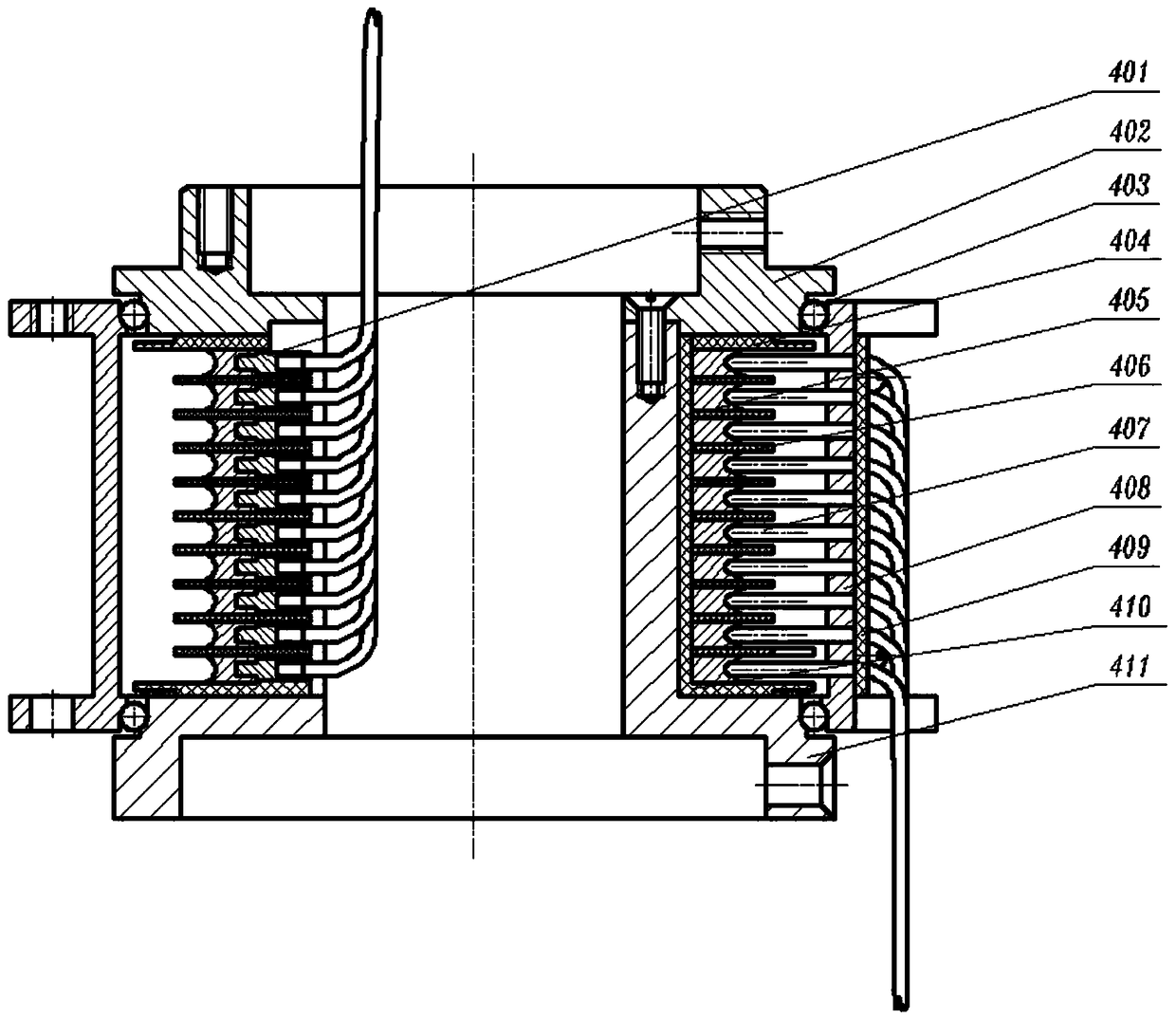 Modular circuit rotation transmission device