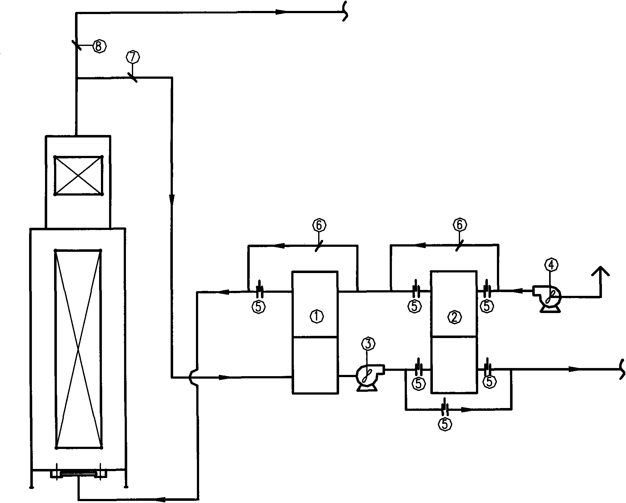 Waste heat recovery system of petrochemical heating furnace