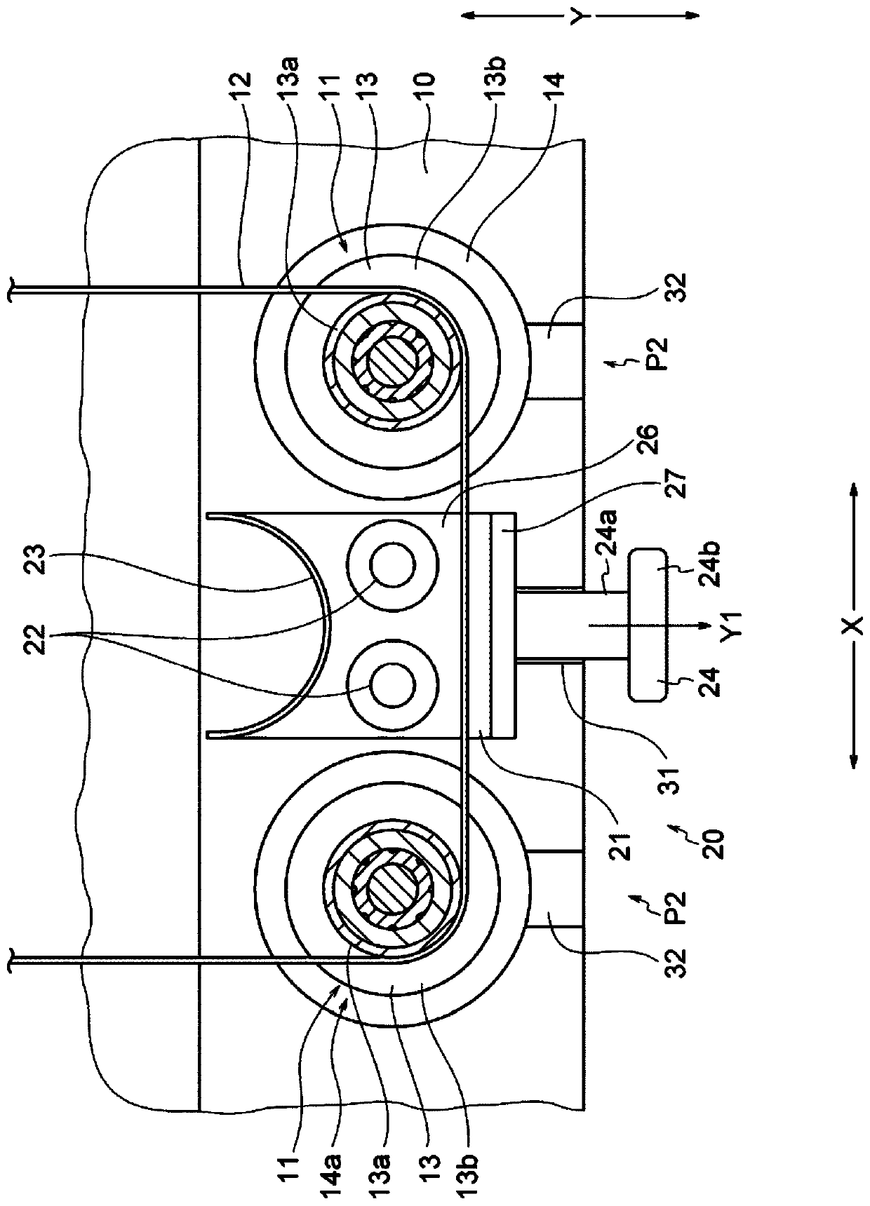 Spindle brake device of spinning machine